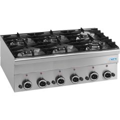 Gasfornuis Gas Kookplaat, 6 Branders, 600 Line Tafelmodel G6S6 Saro 504-1025
