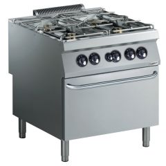 Gasfornuis Pro 900 Gas Fornuis 4 Branders Met Gasoven Combisteel 7488.0535