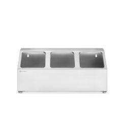 Gastronormbak houder RVS 3 compartimenten Hendi HEN 820032
