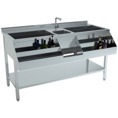 Gekoelde werkbank Cocktail Bar Station - 160x74x90 cm Combisteel 7084.0015