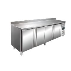 Gekoelde Werkbank Koeltafel Met 4 Deuren En Opstaande Rand, Model Snack 4200 Tn Saro 323-1830