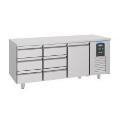 Gekoelde werkbank Koelwerkbank 1 Deur 6 Laden Energy Line - 186,5x70x85 cm Combisteel 7489.5565