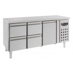 Gekoelde werkbank Koelwerkbank 1Deurs 4 Laden - 179,5x70x85 cm Standard Line Combisteel 7950.0215