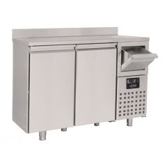 Gekoelde werkbank Koelwerkbank 2 Deuren Incl. Afkloplade voor Koffie - 158x60x105 cm Combisteel 7489.5260