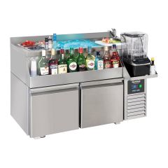 Gekoelde werkbank Koelwerkbank 2 Deuren met Cocktail Bar Station - 120x76x100 cm Combisteel 7489.6000