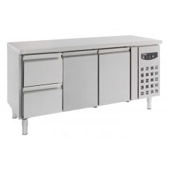 Gekoelde werkbank Koelwerkbank 2Deurs 2 Laden - 179,5x70x85 cm Standard Line Combisteel 7950.0205
