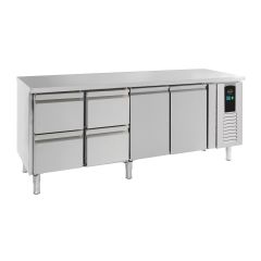 Gekoelde werkbank Koelwerkbank 2Drs 4 Laden Energy Line - 223x70x86 cm Combisteel 7450.5035