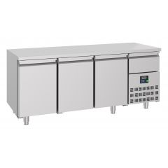 Gekoelde werkbank Koelwerkbank 3 Deuren - 186,5x70x85 cm Pro Line Combisteel 7489.5165