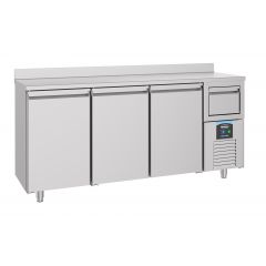 Gekoelde werkbank Koelwerkbank 3 Deuren Incl. Afkloplade voor Koffie - 213,5x60x105 cm Combisteel 7489.5265