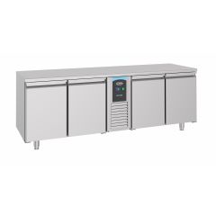 Gekoelde werkbank Koelwerkbank 4 Deuren Monoblock Energy Line - 227x70x85 cm Pro Combisteel 7489.5110