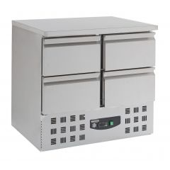 Gekoelde werkbank Koelwerkbank 4 Laden - 90x70x87,5 cm Compact Line Combisteel 7950.0110