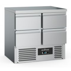 Gekoelde werkbank Koelwerkbank 4 Laden - 90x70x87,6 cm Combisteel 7950.5075