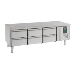 Gekoelde werkbank Koelwerkbank 6 Laden - 160x70x65 cm Combisteel 7950.0450