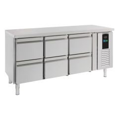 Gekoelde werkbank Koelwerkbank 6 Laden Energy Line - 179,5x70x86 cm Combisteel 7450.5045