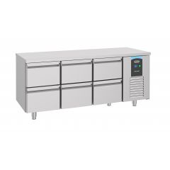 Gekoelde werkbank Koelwerkbank 6 Laden Energy Line - 186,5x70x85 cm Combisteel 7489.5545
