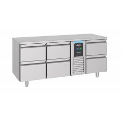 Gekoelde werkbank Koelwerkbank 6 Laden Monoblock Energy Line - 178,5x70x85 cm Pro Combisteel 7489.5380