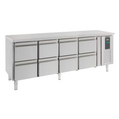 Gekoelde werkbank Koelwerkbank 8 Laden - 223x70x85 cm Standard Line Combisteel 7950.0235