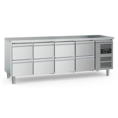 Gekoelde werkbank Koelwerkbank 8 Laden Met Verstelbare Poten - 223x70x85 cm Combisteel 7950.5187
