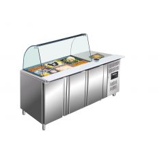 Gekoelde Werkbank Koelwerkbank Met Glazen Top Model Gn 3100 Tns Saro 323-10715