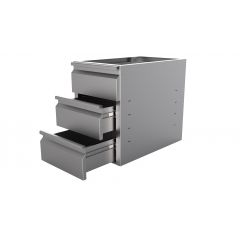 Gekoelde werkbank Ladenblok 3 Lades Tbv Tafel 700 - 40x68,5x58 cm Combisteel 7452.5005