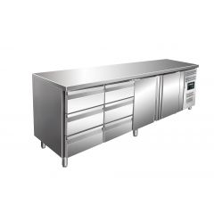 Gekoelde Werkbank Met 2 Deuren En 2X Set Van 3 Lades, Model Kylja 4150 Tn Saro 323-10725