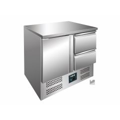 Gekoelde Werkbank Met Deur En Lades, Model Vivia S 901 S/S Top 2X 1/2 Gn Saro 323-10062