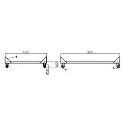 Gekoelde werkbank Verhogingsonderstel Saladiere 2 Deurs - 90,5x63,8x10,3 cm Combisteel 7003.0510