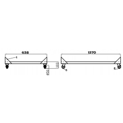 Gekoelde werkbank Verhogingsonderstel Saladiere 3 Deurs - 137x63,8x10,3 cm Combisteel 7003.0515