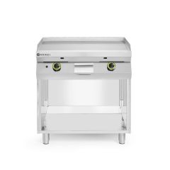 Gladde gasgrillplaat gemonteerd op een onderkast, gesloten aan drie zijden RVS Hendi HEN 220207