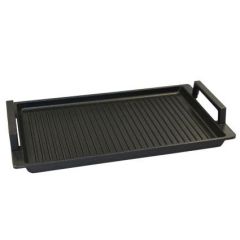 Grillpan / Grillplaat Eurolux Premium Met Roestvrijstalen Handvatten 41 X 24 2,5 Cm, Geribbeld Saro Eu1003-3-Es