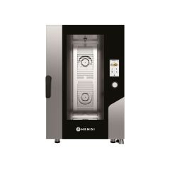Heteluchtstoomoven – Touch 11 x GN 1/1, elektrisch, met directe stoom en een aanraakscherm Glas/RVS Hendi HEN 229842