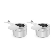 Houder voor chafing dish brandstofblikje – 2 stuks. RVS Hendi HEN 470527