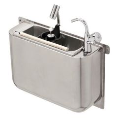 IJsmachine Ijslepel Spoelbak Met Kraan En Ijslepeldouche Waterafvoergat, Wateraansluiting Standpijp - 41x12x27 cm Combisteel 7108.0040