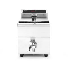Inductie friteuse met aftapkraan - 8 l RVS Hendi HEN 215012