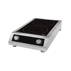 Inductiekookplaat Tafelmodel Inductie Kookplaat 2 Zones Alleen Geschikt Voor Pannen - 40,8x70x14,5 cm Combisteel 7505.0075