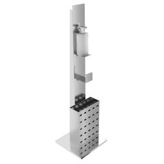 Keukenaccessoire RVS Desinfectiepaal Incl. Dispenser Demontabel - 15x12,5x146 cm Combisteel 7522.0050