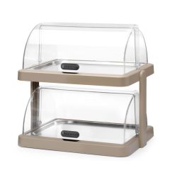Koeldisplay met rolltop “Duo” UNIQ ABS/RVS/PET Dubbel Hendi HEN 871959
