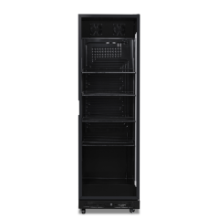KOELKAST 1 GLASDEUR ZWART model NAP-360 - 59,5x58x195 cm Combisteel 7455.1916 afb 1