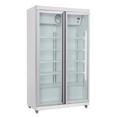 Koelkast 2 Glasdeuren Avl-785R - 112x59,5x197,3 cm Combisteel 7455.3300