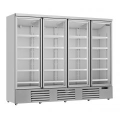 Koelkast 4 Glasdeuren Jde-2025R *Transport Op Aanvraag* - 250,8x71x199,7 cm Combisteel 7455.2210