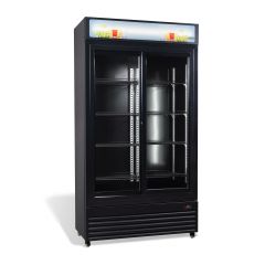 Koelkast Schuif Glasdeuren Bez-780 Sl Zwart - 112x59,5x210 cm Combisteel 7455.1398
