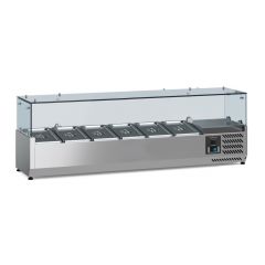 Koelvitrine Gekoelde Opzetvitrine 1/3 GN X 6 - 150x39,5x43,5 cm Combisteel 7950.5128