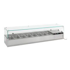 Koelvitrine Gekoelde Opzetvitrine 1/3 GN X 8 - 180x39,5x43,5 cm Combisteel 7450.0021