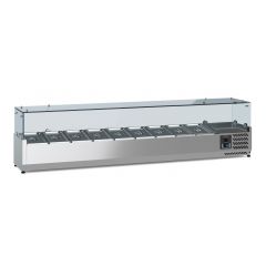 Koelvitrine Gekoelde Opzetvitrine 1/3 GN X 9 - 200x39,5x43,5 cm Combisteel 7950.5133