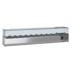 Koelvitrine Gekoelde Opzetvitrine 1/4 GN X 10 - 200x33,5x43,5 cm Combisteel 7950.5123