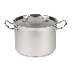 Kookpan Middel RVS + Deksel Ø32 16L - 32x32x20 cm Combisteel 7501.0055