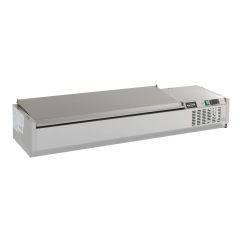 Opzetvitrine RVS Deksel 1/3 GN X 3 - 120x39,5x22,5 cm Combisteel 7450.0031