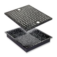 Ovenschaal met lekrooster 20 mm staal CaterChef EMG 316820