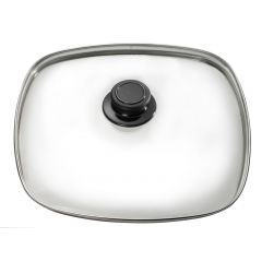 Pannendeksel Eurolux Veiligheidsglazen Deksel, Vierkant 24 X Cm, Inclusief Dekselknop Saro Eus224-Dk-Eu