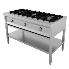 Pannenkoekentafel 3-Pits - 129x60x80 cm Combisteel 7003.0910